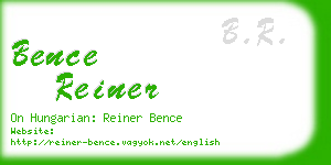 bence reiner business card